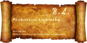 Miokovics Ludovika névjegykártya